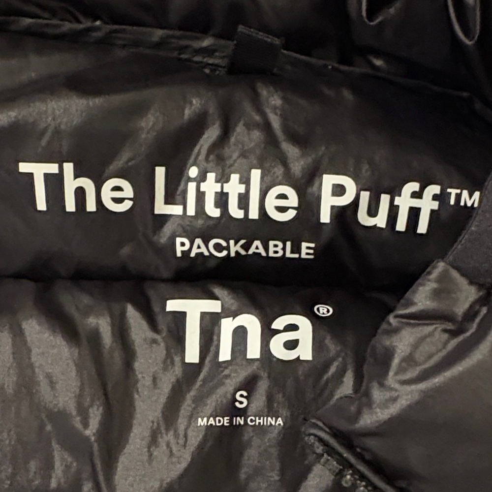 TNA The Little Puff Packable Jacket in Black